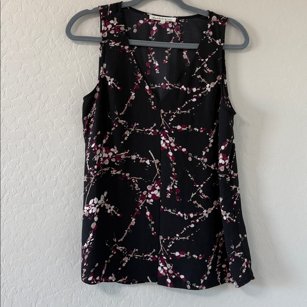 Daniel Rainn Black Floral Tank Top